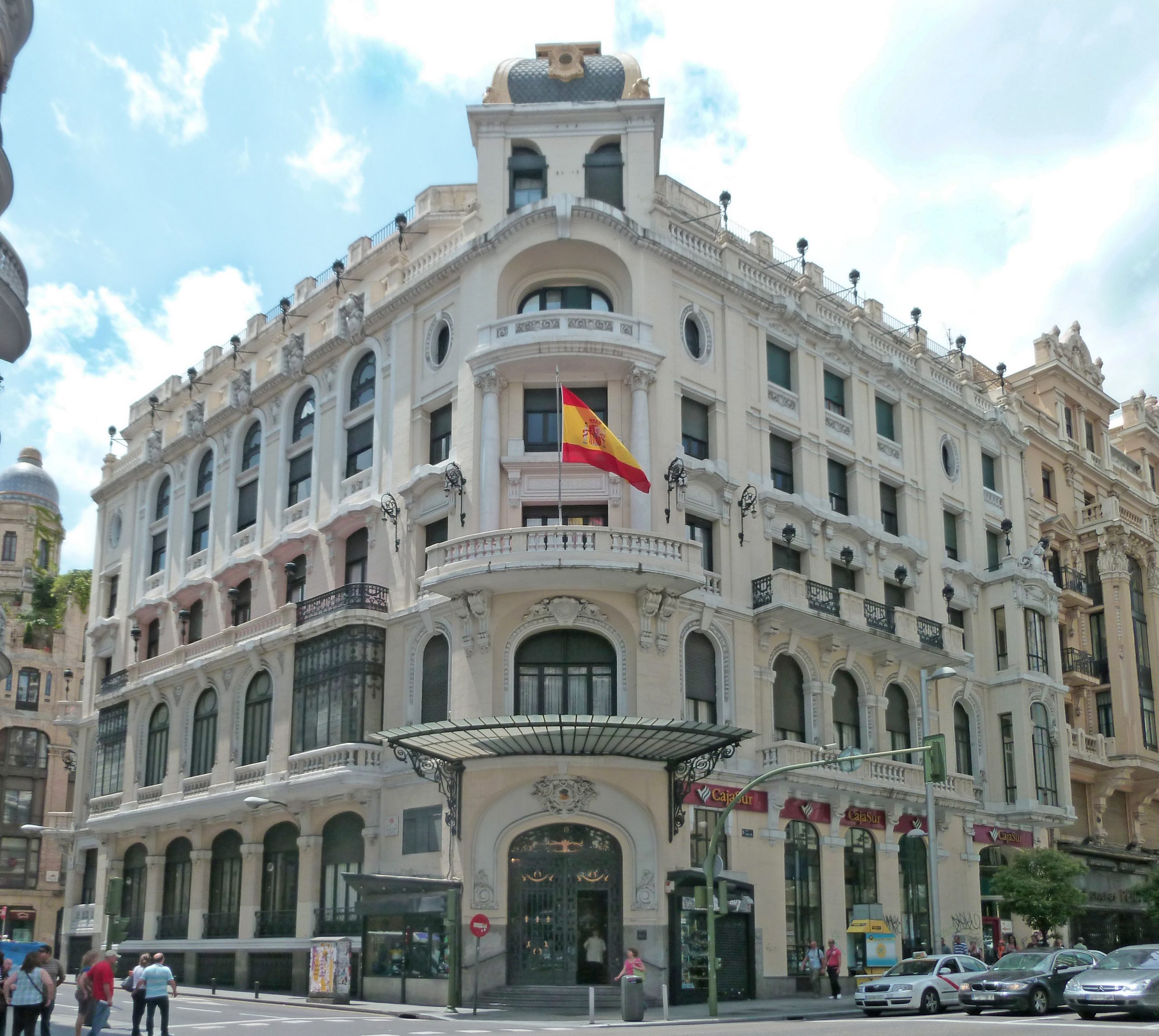Cultural Center of the Armies (former Serviceman's Casino) in Madrid (Spain), at 13 Gran Via (avenue). Building from 1916.